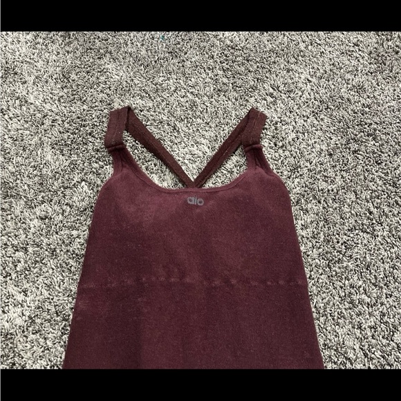 ALO Seamless Luxe Terry Cuddle Onesie Romper Brown Women’s Size Small - Picture 3 of 8